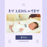 출산후기 - 초산 3.82kg 자연분만 후기