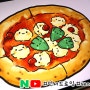맛있는 피자 이탈리아 나폴리피자캐릭터 그림 그리기