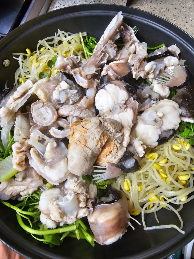 아구 손질에 이어 시원한 아구 수육 / 아구지리 만들기 : 네이버 블로그