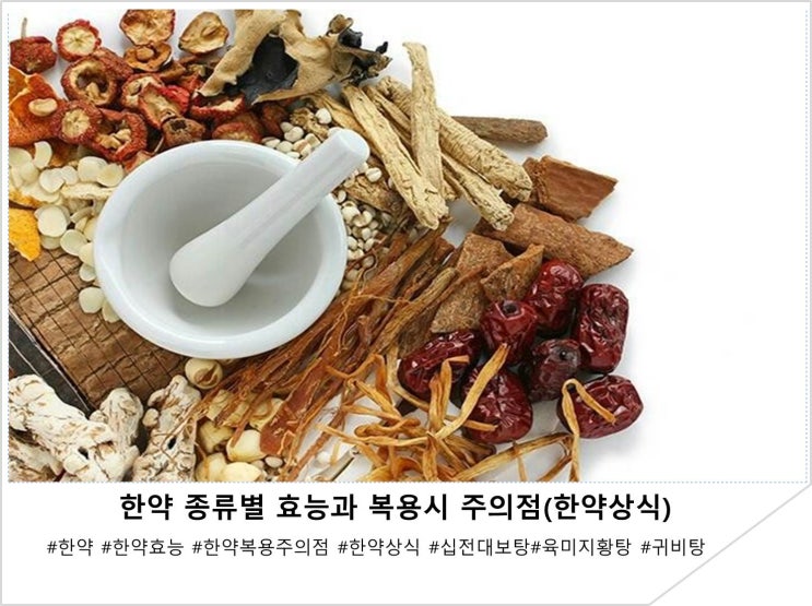 한약 종류별 효능과 복용 시 주의점(한약상식) : 네이버 블로그