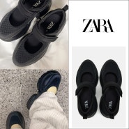 ZARA 자라 스포츠 스트랩 발레리나 플랫슈즈 구매후기