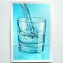 투명 유리컵,투명한 물 수채화 그리기 과정