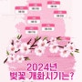 2024년 벚꽃 개회시기, 추천 명소는?