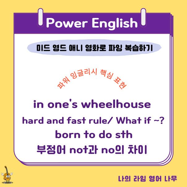 파워 잉글리시- not과 no 차이/ hard and fast rule/ in one's wheelhouse/ born to ...