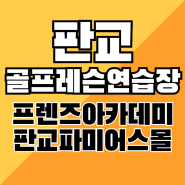 [판교굘프] 프렌즈아카데미 판교파미어스몰점 골프레슨/연습장 후기