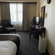 후쿠오카 텐진역 근처 니시테츠 그랜드 호텔 세미 더블룸 룸컨디션, 위치, 숙박세 (저렴한 루트)