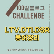 [100일블로그챌린지] 부동산 금융 용어 쉽게 이해하기: LTV, DTI, DSR