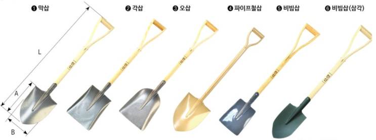 다양한 삽 종류 - 막삽, 각삽, 아동삽 : 네이버 블로그