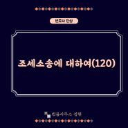 조세소송에 대하여(120)