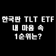 한국판 TLT ETF 내 마음 속 1순위는?