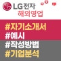 LG전자 해외영업 채용 자기소개서 예시