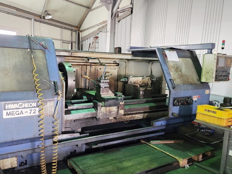 [매각완료] 화천 세미NC선반 MEGA-72(Ø720×1000), 2002년 공장에서 매각합니다. : 네이버 블로그
