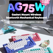 신제품 앱코 AG75W 가스켓 마운트 유무선 블루투스 기계식 키보드