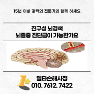 진구성 뇌경색은 뇌졸중 진단금이 가능한가요? I63 [부산손해사정]