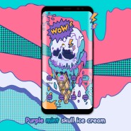 [YEAH] 퍼플 민트 해골 아이스크림 : 민트 포도맛 Purple mint skull ice cream💜💚