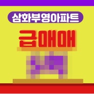 삼화부영아파트 급매 소식!!!