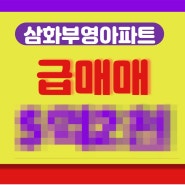 제주 삼화부영아파트 매매 소식 !!