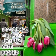 뉴욕 여행 그리니치 빌리지 100년 된 카페 레지오 (Cafe Reggio) 카푸치노 커피