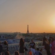 파리 여행/ 에펠탑뷰 명소 갤러리 라파예트 백화점 옥상층 낮과 노을풍경