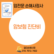 암보험 진단비 제대로 알고 받자 [부산손해사정]