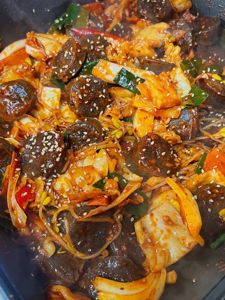 냉동순대요리 순대볶음 만드는법 순대볶음 양념장 순대찌는법 : 네이버 블로그