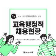 2024 교육행정직 공무원 채용인원 경쟁률 합격선 확인