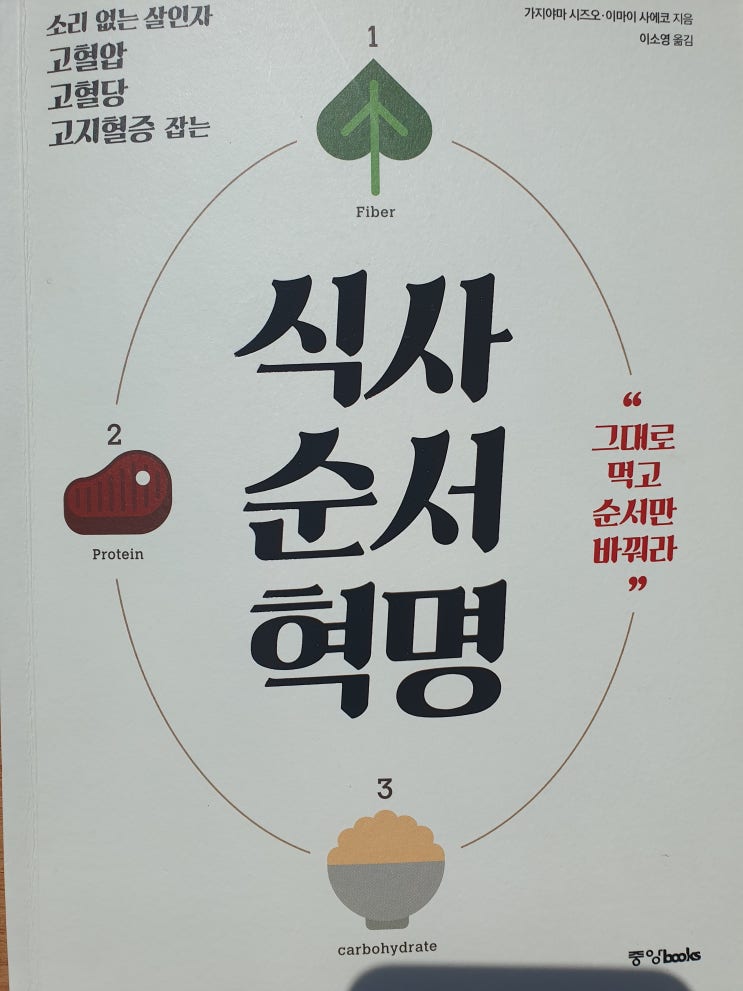 식사순서혁명 : 쉬운 식이요법. 먹는 순서 바꾸기. 채소 먼저 먹기. 가지야마 시즈오 ․ 이마이 사에코 지음 : 네이버 블로그