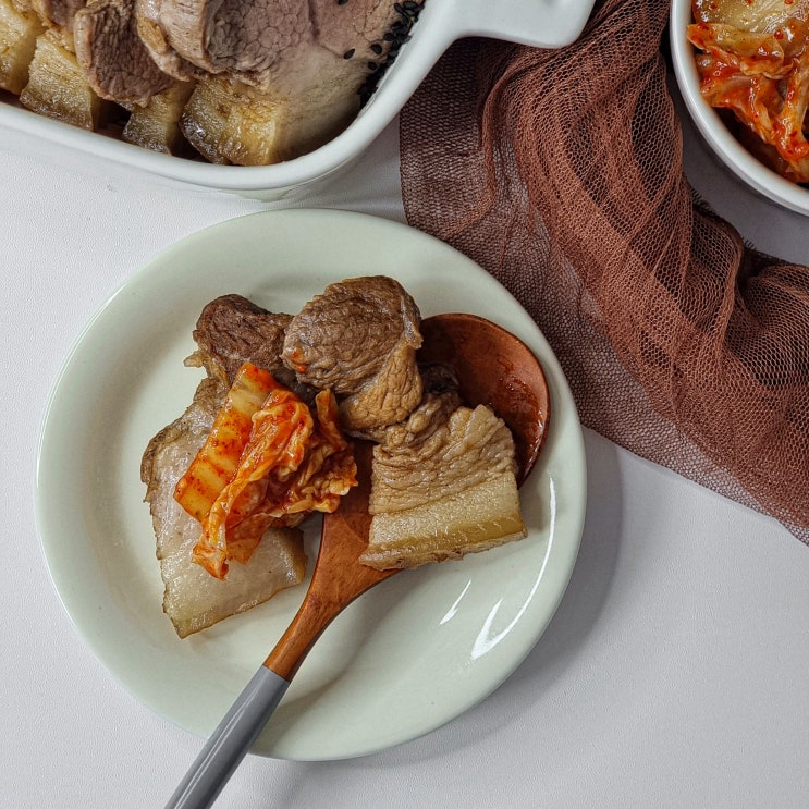 간단히 돼지고기 수육 맛있게 삶는법 쌍화탕 앞다리살 수육 레시피 : 네이버 블로그