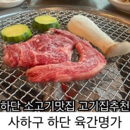 부산 하단맛집 가족외식, 모임하기 좋은 하단 육간명가 메뉴추천, 주차