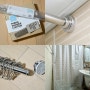 깔끔한 욕실 인테리어를 위한 패브릭 샤워커튼 설치 욕실커튼 관리방법