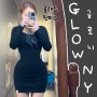 나콩의 Glowny 글로니 클래식 원피스 S 찐후기 ⋆⁺₊⋆💝👗✨ G CLASSIC RIB MINI DRESS 블랙/차콜🖤🩶