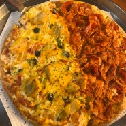 천안 두정동 피자맛집 피제이피자펍 반반피자 후기