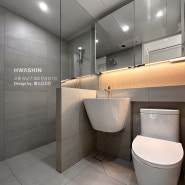 41평형 인테리어_강남구 삼성동 래미안삼성1차_욕실 리모델링_유리파티션으로 디자인과 실용성을 갖춘 욕실인테리어