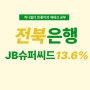 전북은행 슈퍼씨드 적금 금리 13.6%, 고금리적금