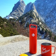 캐나다 커피 팀홀튼 북한산 등산코스 숨은벽 능선, 울릉도 성인봉을 함께 했다.