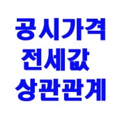 2024년 공동주택 공시가격 변동률과 전세실거래가지수 상관관계