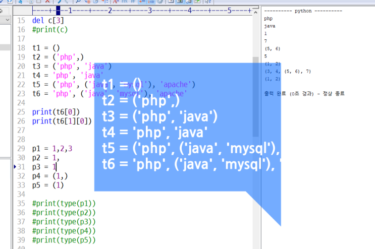파이썬 튜플 자료형 python tuple : 네이버 블로그