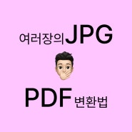 [여러 장의 이미지 JPG를 PDF로 변환하는 법] PDF 한 장으로 정리하는 법 이미지 변환 팁
