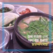 김해 부원역 근처 '밀양돼지국밥'