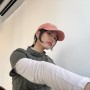 Kijun 24SS 기준 봄 신상 볼캡 모자 SANTEMO 피치오렌지 컬러 강추