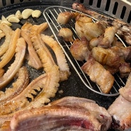 [울산맛집/달동맛집] 울산 달동 구워주는 고깃집, 돼지생갈비/돼지껍데기 맛집 "임프로생갈비"