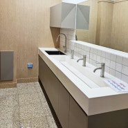 김해 임호중학교 탕비실 및 직원화장실 세면대 완공사진 (핸디디자인)