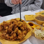 김포통진 노랑통닭 : 알싸한 마늘소스가 있는 치킨집, 청양소스도 맛있는거 안 비밀입니다.