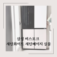 삼성 비스포크 새틴화이트 새틴베이지 실물 컬러 후기