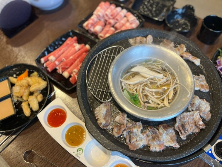 해동용궁사 맛집 샤브쌈주머니 오시리아점 (놀이방식당)