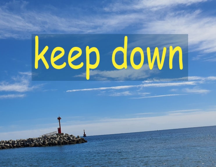 keep down 뜻, 예문, 비슷한 표현 : 네이버 블로그