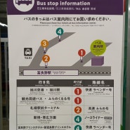 T442. 2024.3.9. 일본 후라노 버스 터미널 시간표 · 요금표 및 노선도
