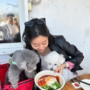 자전거라이딩족 양평맛집 돌미나리집 반려견동반 야외테이블 주차 웨이팅