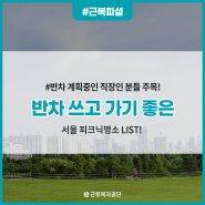 반차 계획중인 직장인 분들 주목! 반차 쓰고 가기 좋은 서울 피크닉 명소 LIST!