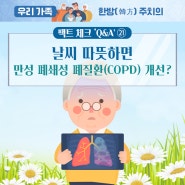 팩트 체크 ㉑ 날씨 따뜻하면 만성 폐쇄성 폐질환(COPD) 개선?